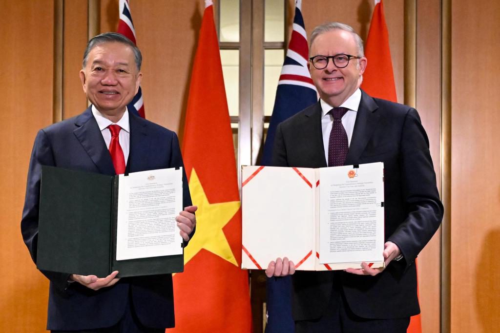 El líder de Vietnam visita Australia para estrechar cooperación tecnológica y comercial