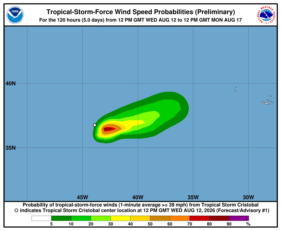 Nace la tormenta tropical Cristóbal sin que represente mucho para PR