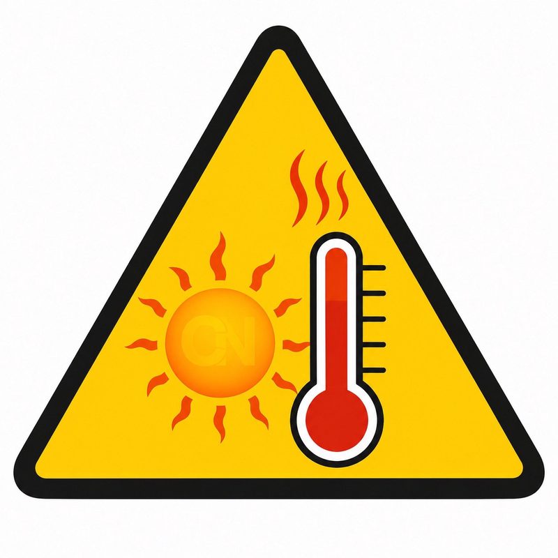 Calor, vientos y aguaceros