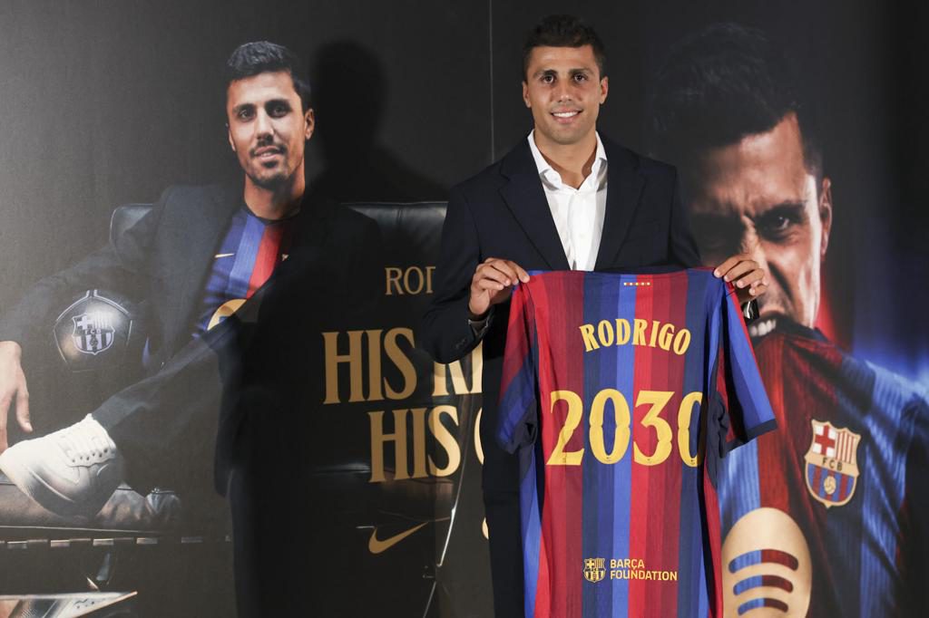 Primer entrenamiento de Rodri con el Barcelona
