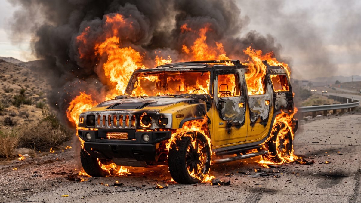 Investigan posible mano criminal en incendio de una Hummer y otros dos vehículos en Fajardo