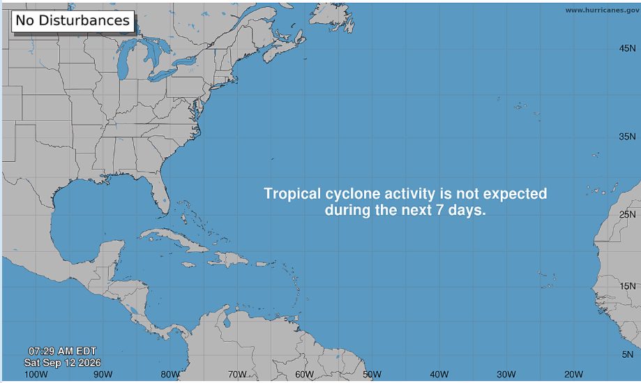 Atlántico llega al 12 de septiembre sin un solo huracán por primera vez desde 1941