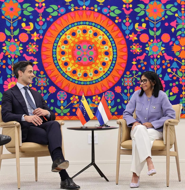 Delcy Rodríguez se reúne con Rob Jetten para evaluar nuevas vías de cooperación energética
