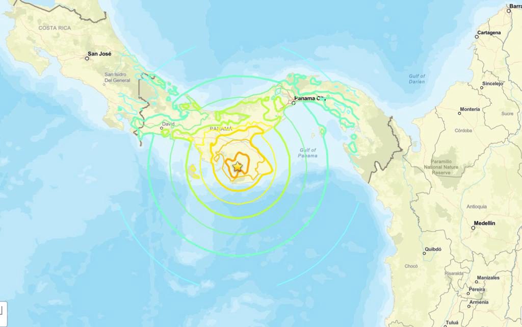 Un terremoto de magnitud 7,7 sacude Panamá y activa amenaza de tsunami en el Pacífico