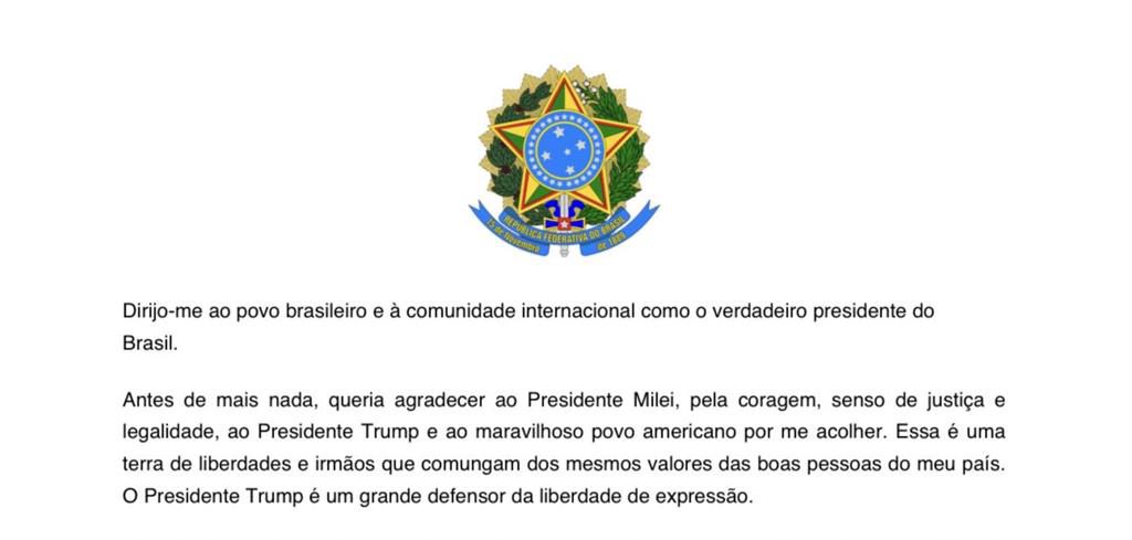 Flávio Bolsonaro se declara «verdadero presidente electo de Brasil»