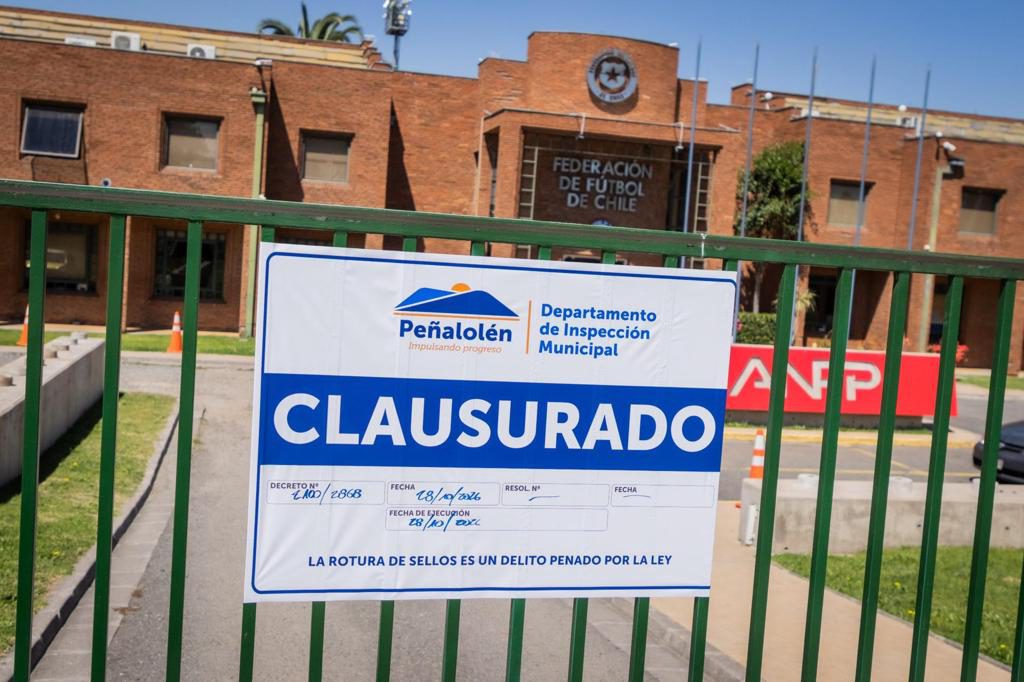 Asociación del fútbol chileno presenta descargos para dejar sin efecto clausura de su sede